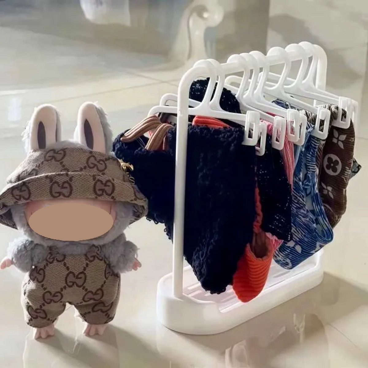 Cintre Pour Poupée De Placard Labubu Porte-vêtements Labubu