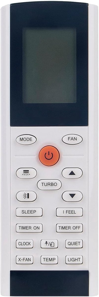 Geschikt voor Universele vervangingsafstandsbediening voor airconditioners voor de modellen YACIFBI, YAC1FB, YACIFB, YAC1FB6 en YAC1FB9.