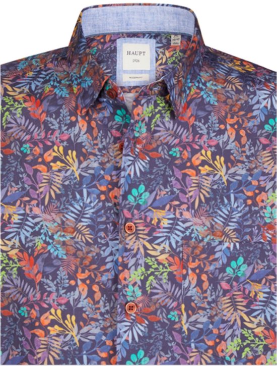 Haupt designshirt modern fit blauw