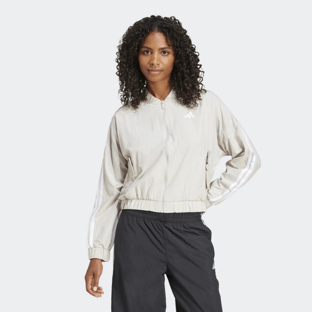 Adidas Essentials 3 Stripes Lifestyle Woven Bomberjack S Vrouw Wit