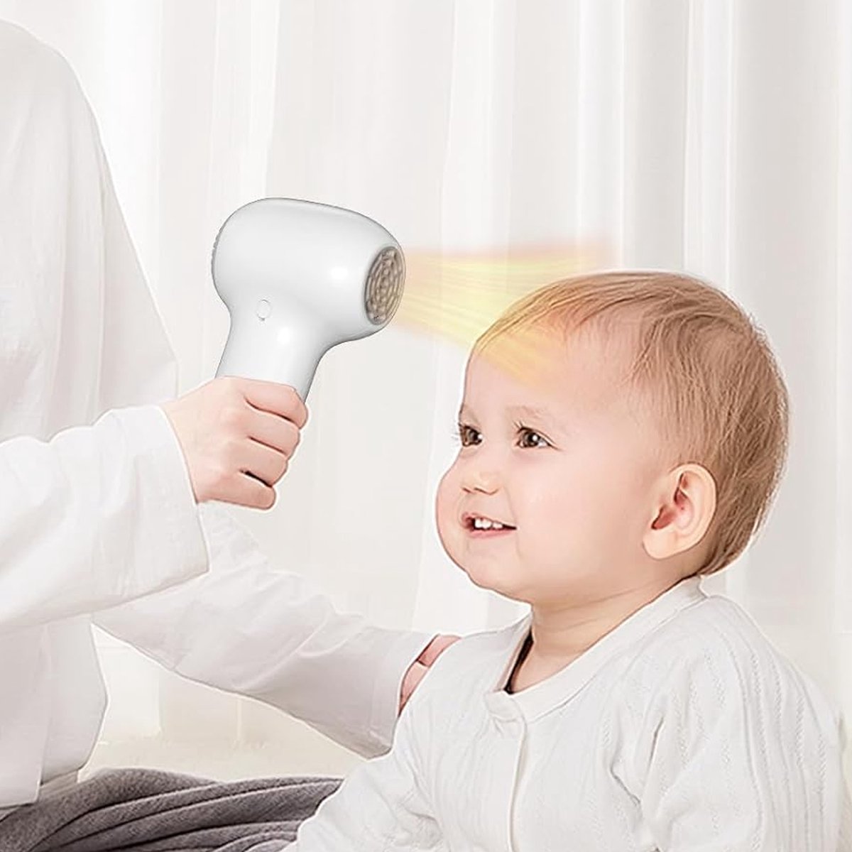 CHIWIN Föhn 65W Draadloos en Oplaadbaar – 5V Veilige Haardroger met 2000mAh Batterij – Lage Geluid Baby Haardroger – Mini Reis Föhn voor Baby’s en Peuters – Wit - CHIWIN - €49,99