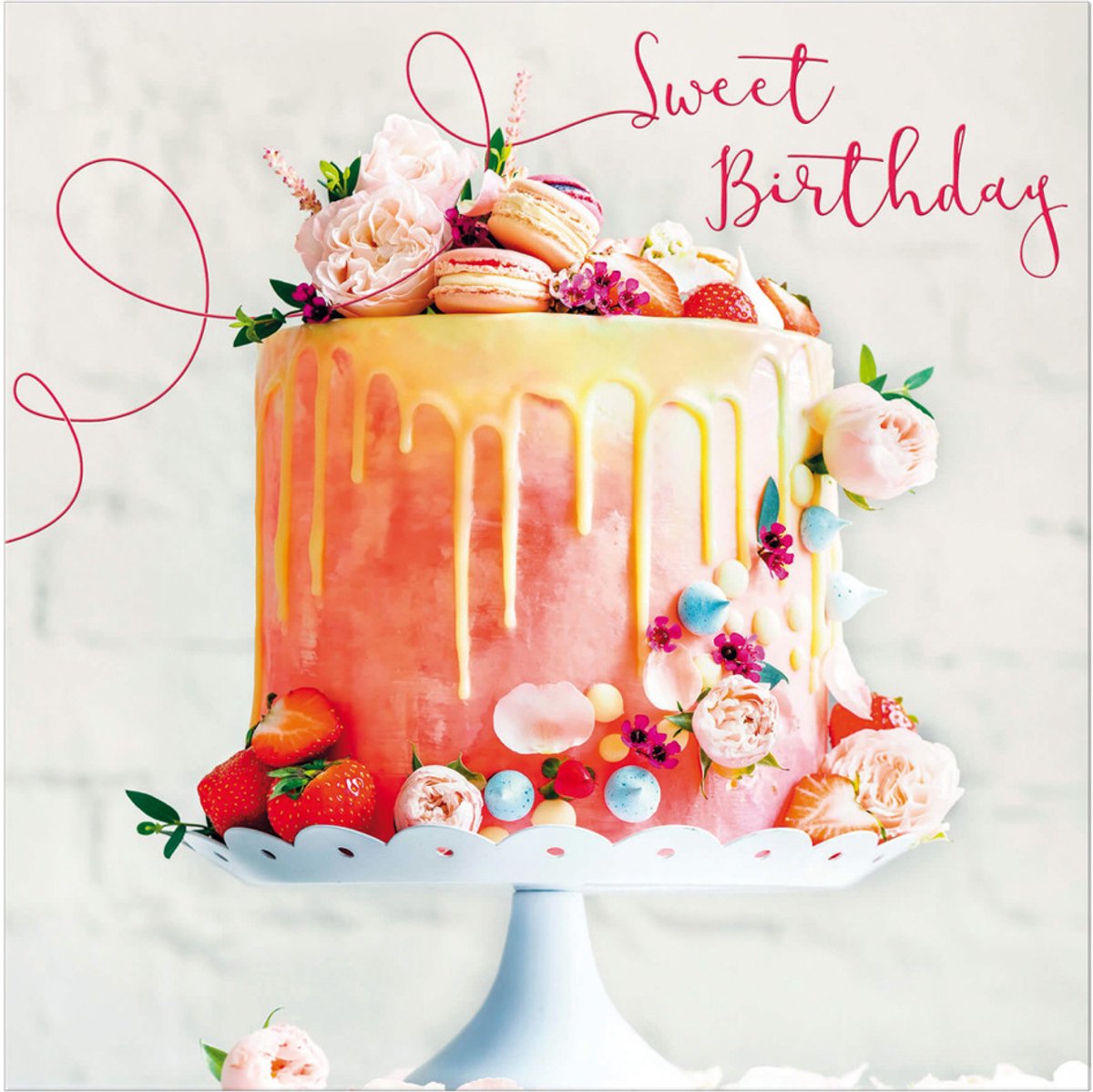 SUSY CARD verjaardagskaart, 3D-effect, 150×150 mm, witte envelop