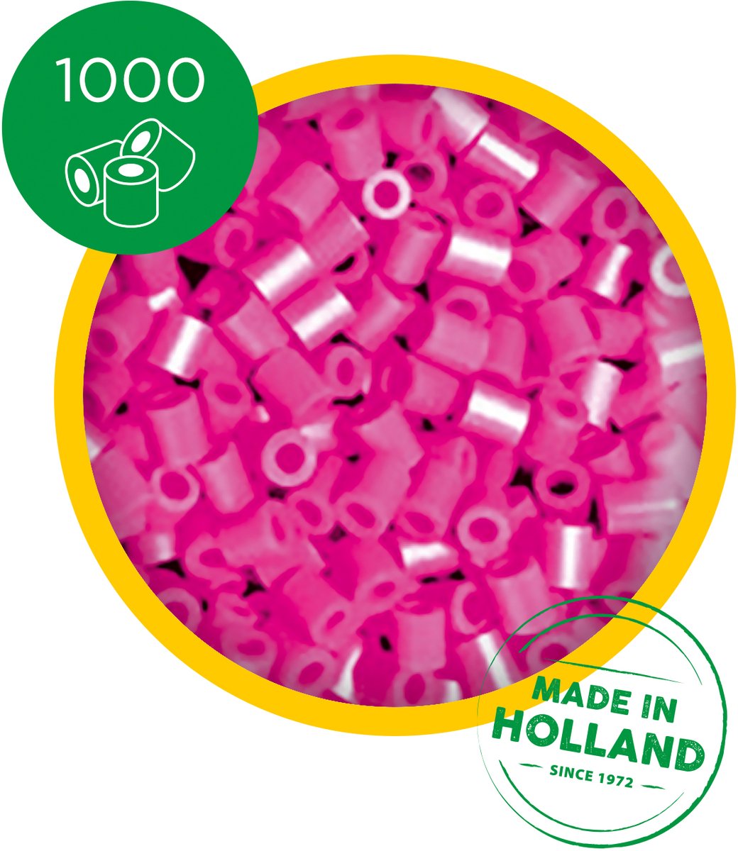SES Creative Beedz Strijkkralen - Navulling Neonroze - Vanaf 5 Jaar - 1000 Stuks - Knutselen - PVC-Vrij - Schoencadeautjes Sinterklaas — afbeelding 4