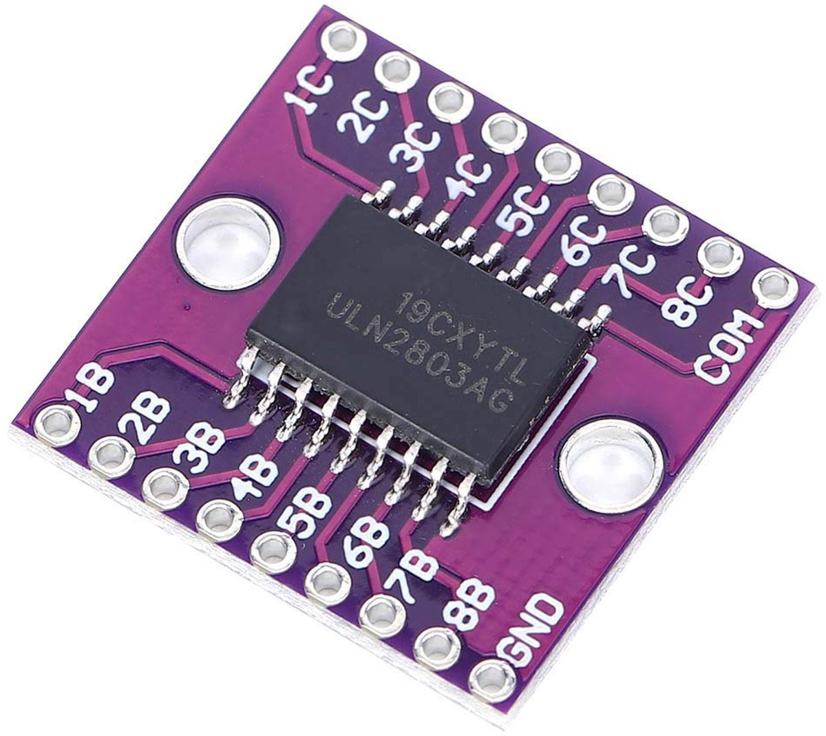 Image of 2 Darlington Transistor Modules - ULN2803A - 50V 500mA - I2C Interface
