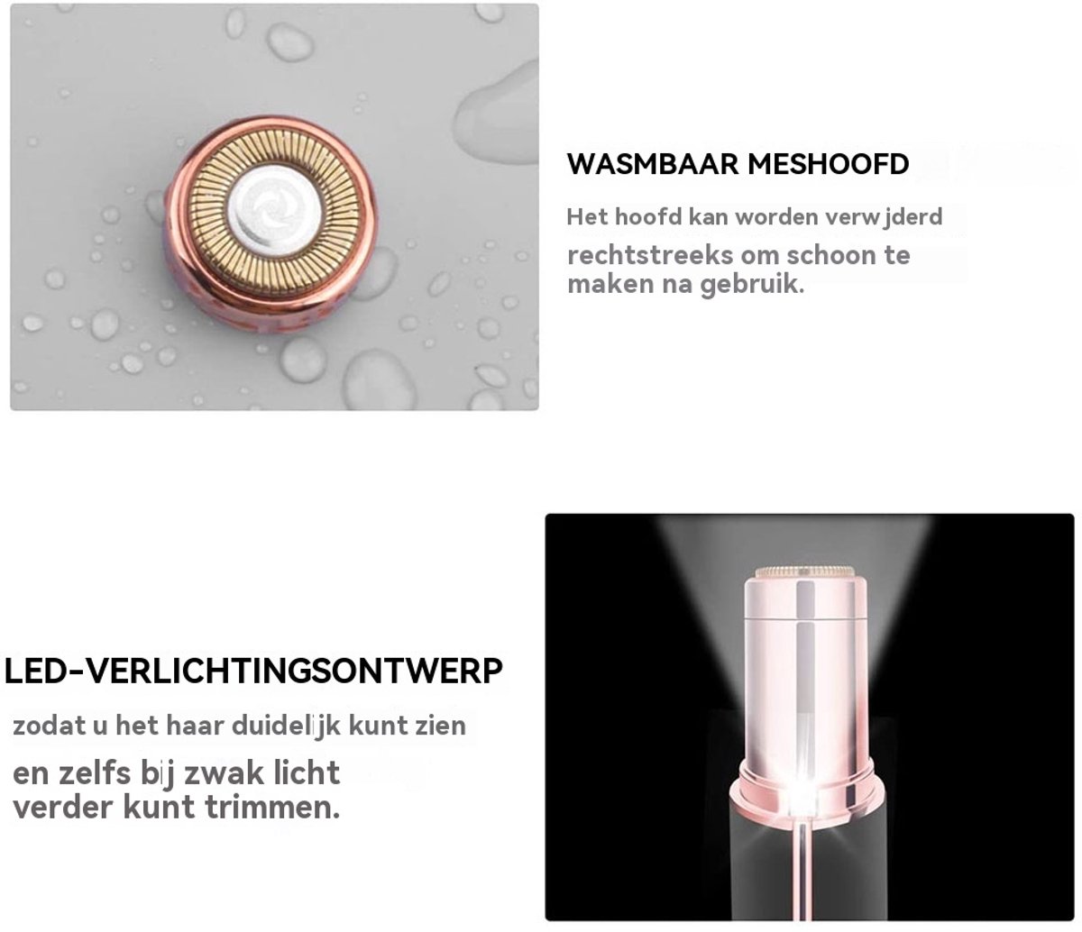 Mini gezichts-epilator - oplaadbaar - wit thumbnail 5
