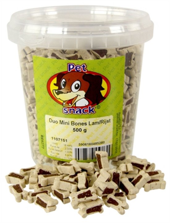 Petsnack Botjes Mini Duo Lam/Rijst - 500 GR