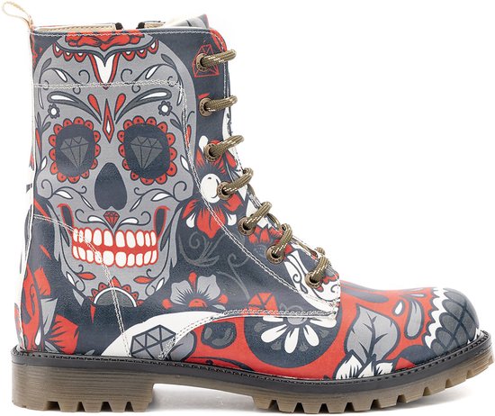 GOBY - Tête de mort - Bottes pour femmes - Botte - Bottes femmes - Bottes dames - Bottes dames - Bottes longues - Fait à la main - Taille 41