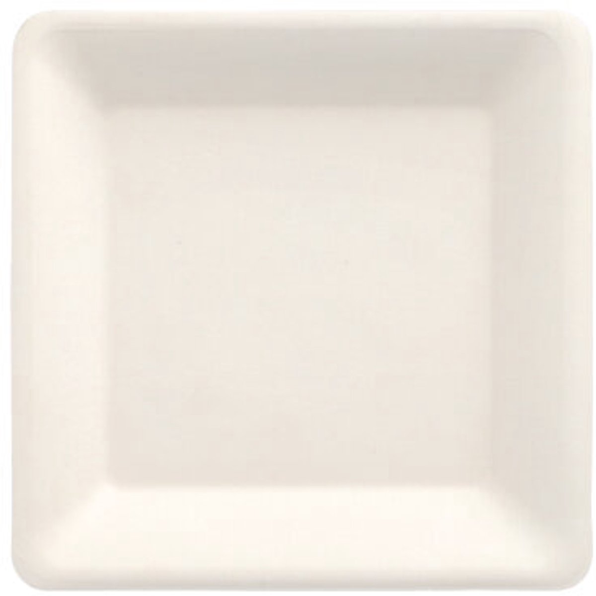 50 Borden van suikerriet pure hoekig 15,5 cm x 15,5 cm wit