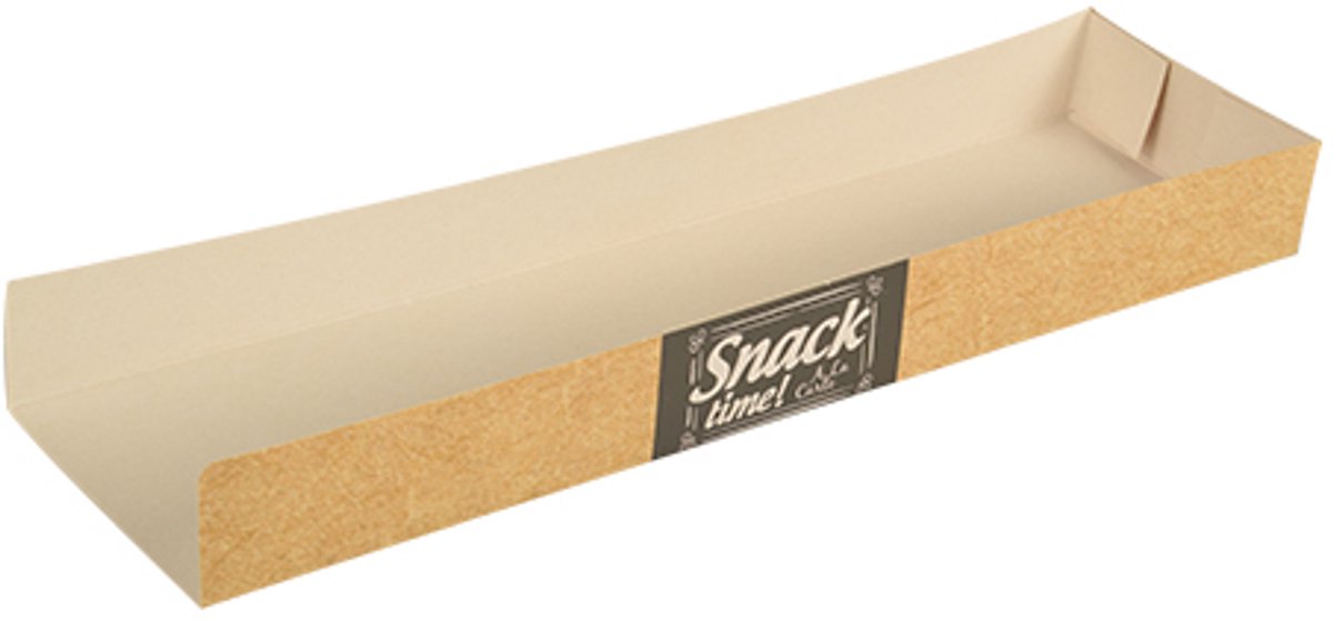 Image of 50 Snackbakje, karton pure 3 cm x 7,5 cm x 28,5 cm Good Food