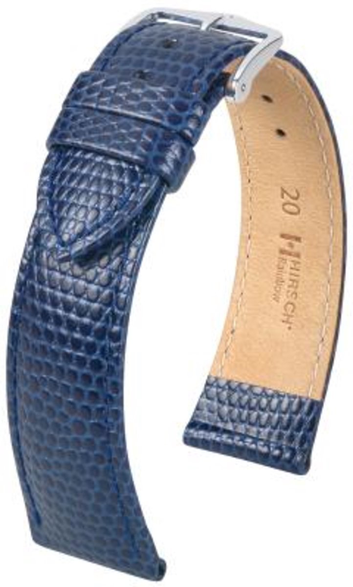Hirsh Horlogeband - Rainbow Zwart - Leer - 20mm
