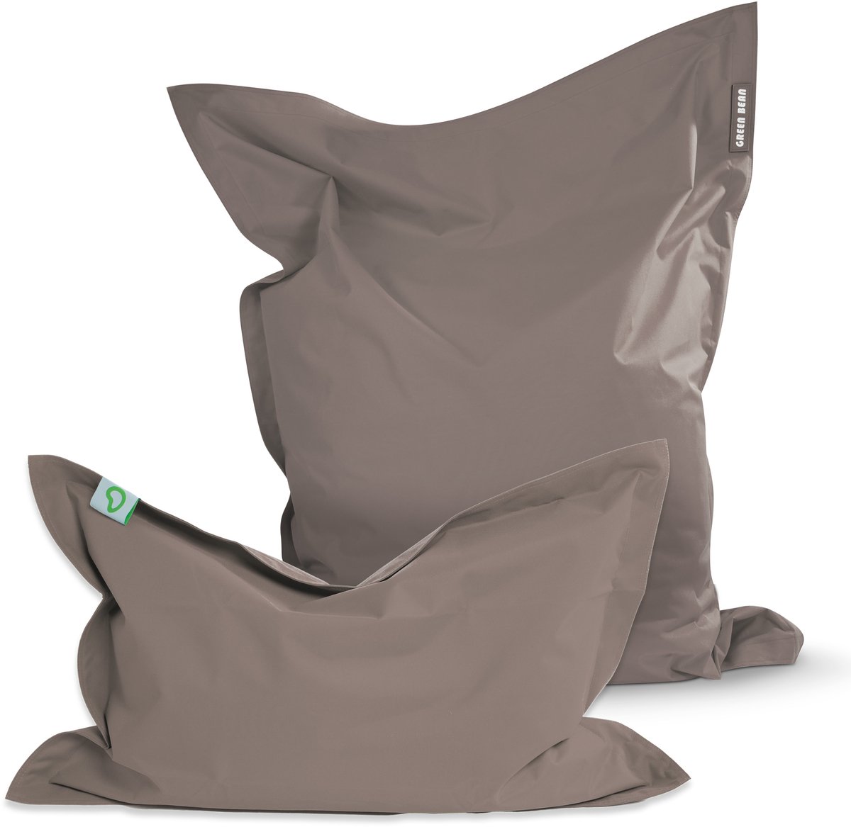 Green Bean® Square XXL zitzakken + BeBi zitzak - met EPS-korrelvulling & wasbare, afneembare hoes voor kinderen & volwassenen - Khaki