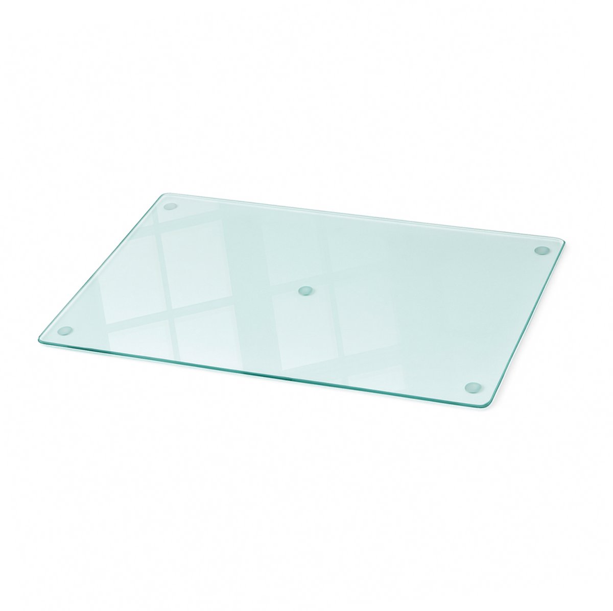Wallfluent Glazen Snijplank - 52 cm x 30 cm - Transparant Snijplanken van Glas - Rechthoekig - Serveerplank van glas - Keukengerei - Anti-Slip Snijplanken - Minimalistische Keukenaccessoires