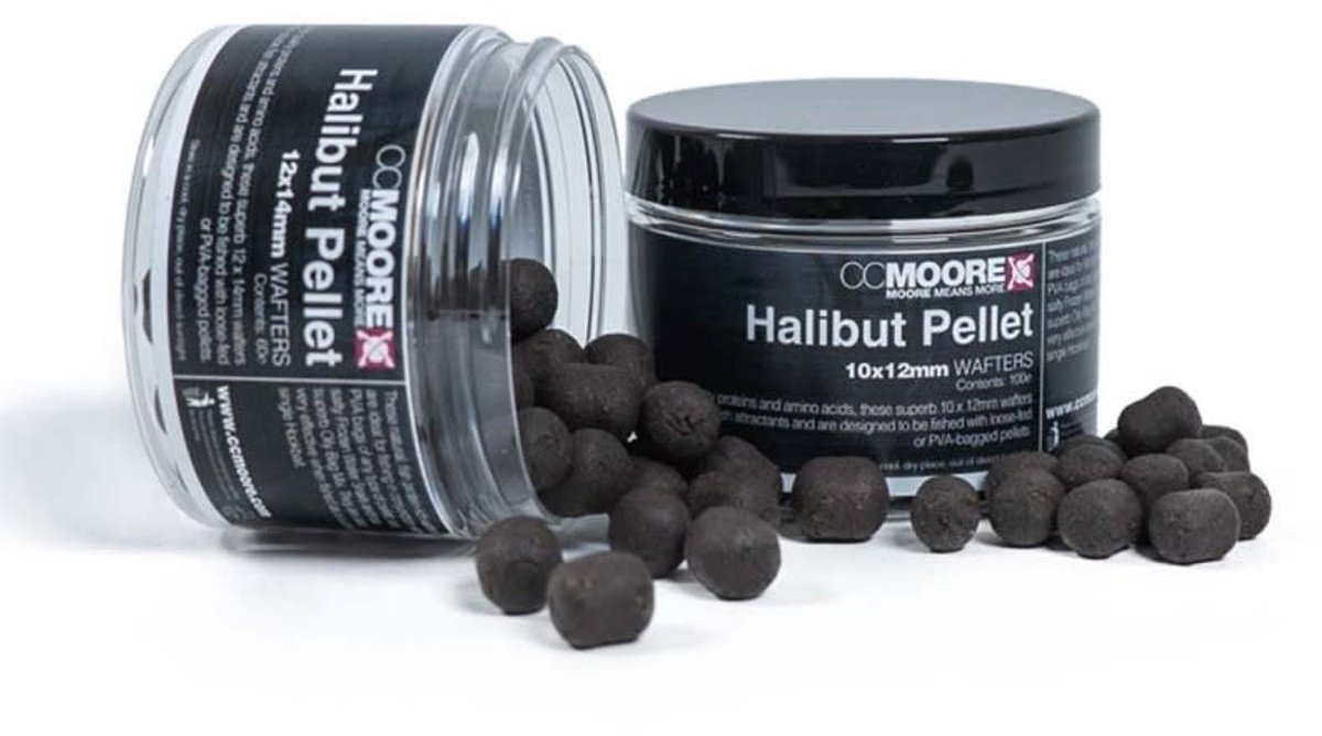 CC Moore Halibut Pellet Wafters - Maat : 10x12mm