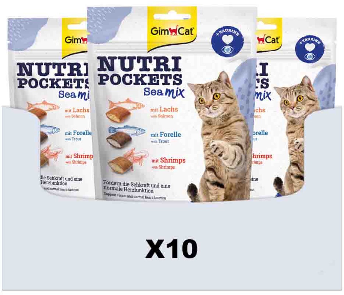 10x GimCat Nutri Pockets Sea-Mix 150 gr