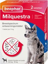 Beaphar Milquestra Kleine Hond/Puppy - Ontwormingsmiddel - 2 Tabletten