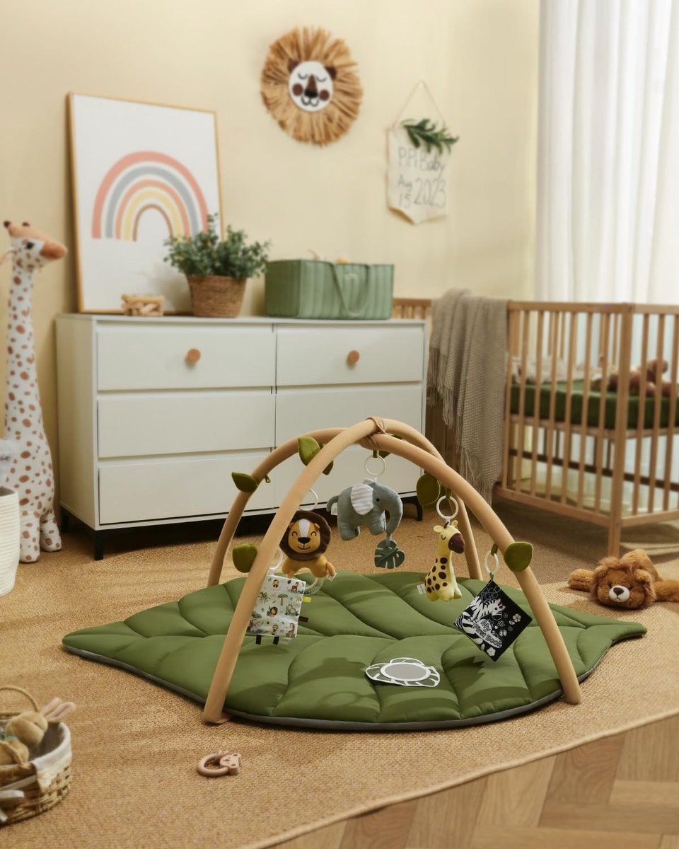Bolke -Speelmat Baby & Speelkleed Baby – Luxe Babygym met 6 Afneembare Speeltjes | Veilig & Comfortabel - het grote speelgoedboek 2026 — afbeelding 5