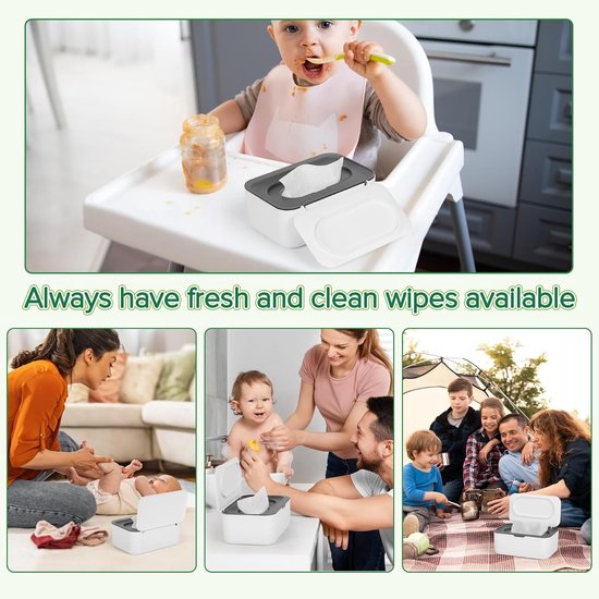 Doekjeshouder - Wipe Box Doekjesverdeler - Billendoekjes Houder - Tissue Box - Billendoekjesdoos - Geschikt voor Natte Doekjes, Vochtig Toiletpapier - Stofdichte Tissue Box Houder - Dispenser voor Vochtige Doekjes - Opbergdoos voor Babydoekjes — afbeelding 4