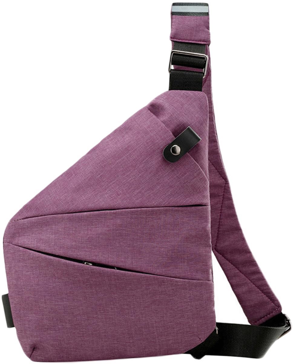 Paars- Schoudertas - Telefoontasje - Heuptas - Schoudertas Dames - Crossbody Tas Dames - Schoudertas Mannen - Schoudertas Heren Crossbody - Crossbody Bag Heren - Anti-Diefstal - rechterschouder - Sling Bag
