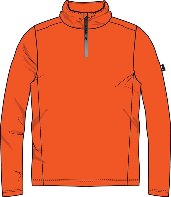 Brunotti Heros Men Fleece Winter Sports Pullover - Punch Orange