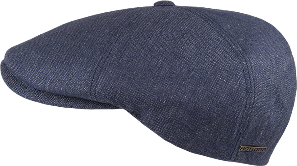 Chris - Zijde flat cap - Marine blauw