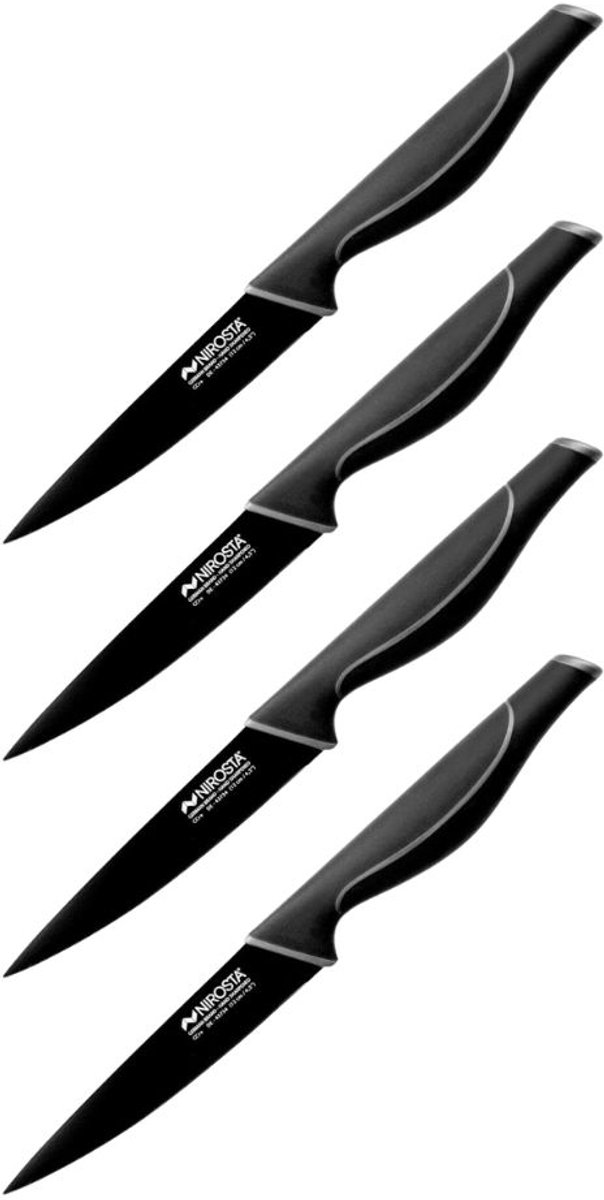 Set van 4 Officemesjes 24 cm Nirosta Black Edition