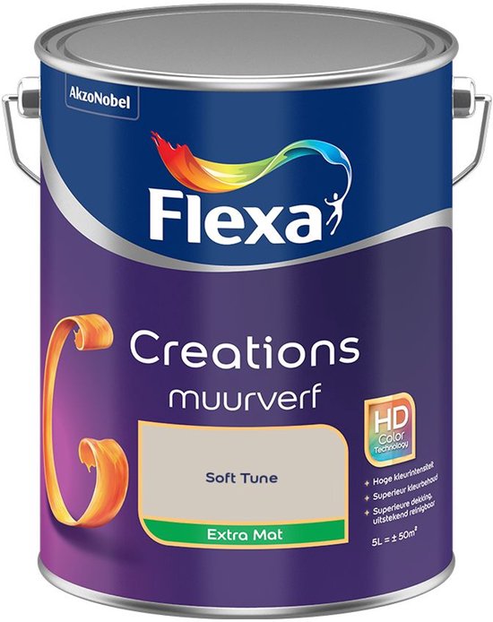 Flexa - Creations Muurverf Extra Mat - Soft Tune - Kleur van het jaar 2026 - Mengverf - 5 L