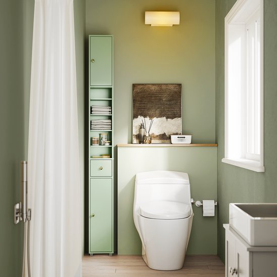 SoBuy Badkamer Kolomkast - Badkamerkast - Hoge Kast
