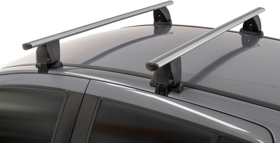 Barres de toit adaptées pour Hyundai Ioniq 2016-2022 5-portes hayon Menabo Delta argent