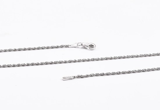 Colliers AB - Collier en argent - Argent - Collier - Chaîne corde - 42cm - (1 mm)