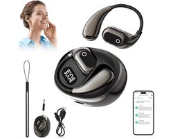 Draadloze Vertaalkoptelefoon - Bluetooth 5.0 - Realtime Vertaling 138 Talen - Noise Cancelling - 24u Accuduur - IPX5 Waterdicht - Compatibel met iOS & Android - Met Oplaadcase - Zwart