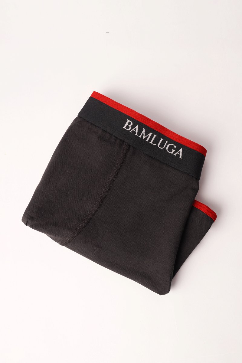 Bamboe Boxershort Slim fit Donkergrijs BAMLUGA L