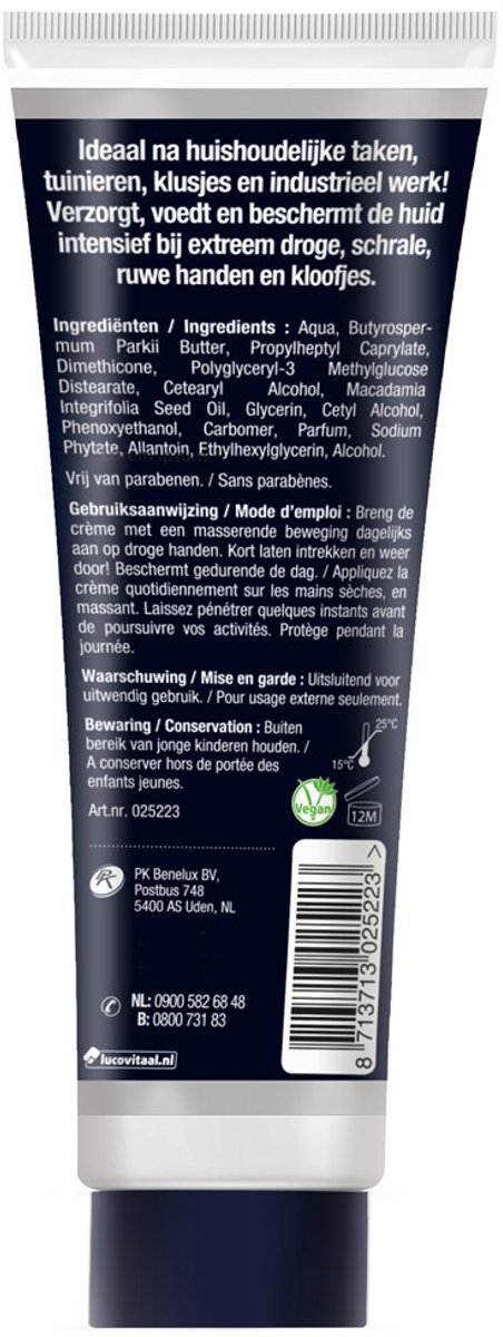 3x Lucovitaal Werkhanden crème 100 ml