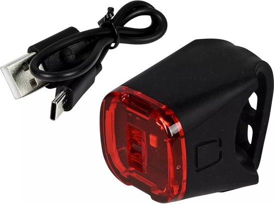 Benson LED fietslamp - rood - USB oplaadbaar - waterbestendig — afbeelding 2
