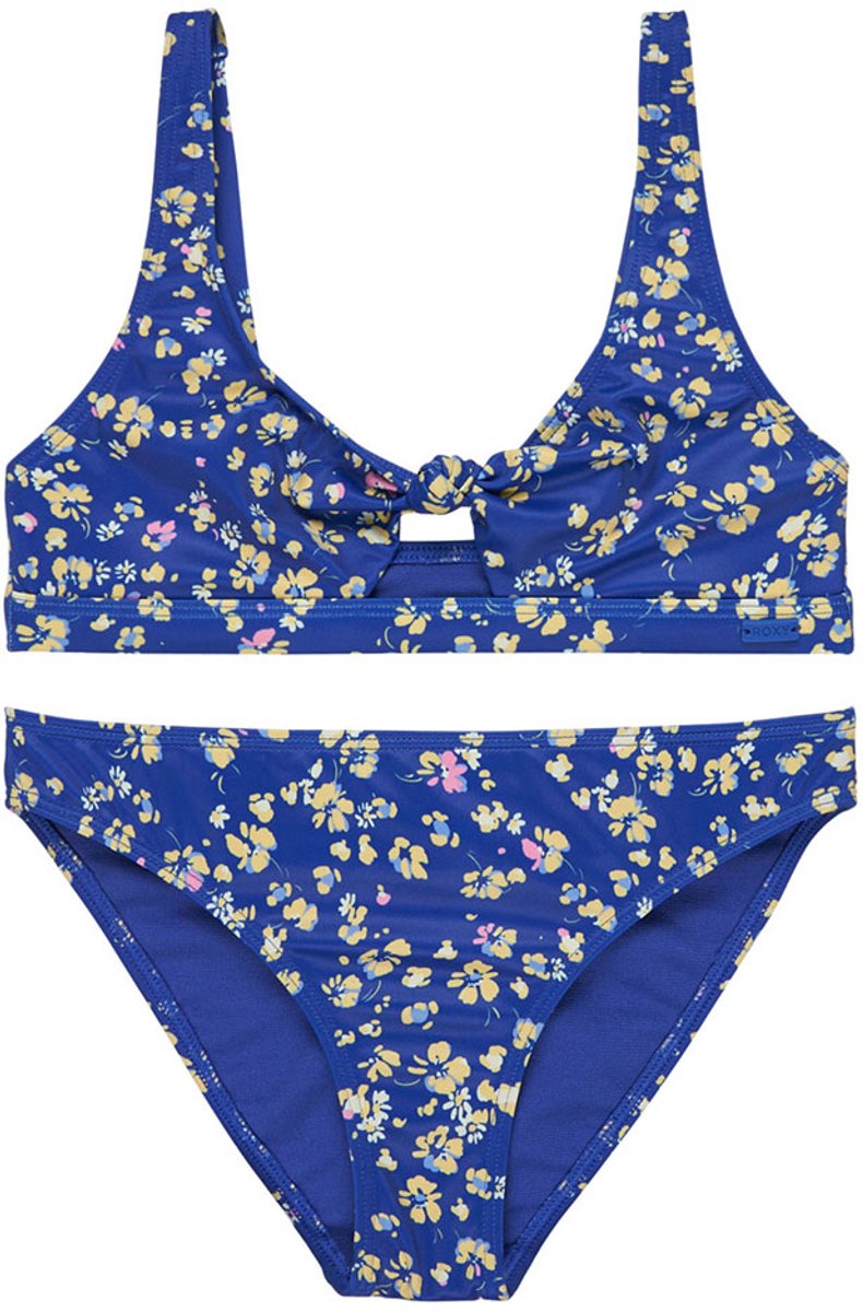 Roxy Shadow Floral Bralette Bikini 12 Years Meisje Blauw