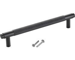 SOTECH meubelgreep BLACKLINE VIII BA 160 mm mat zwart (lengte 192 mm, diameter 14 mm, hoogte 35 mm) keukengreep van aluminium