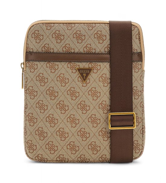 GUESS Sac à épaule bandoulière Vezzola Smart Crossbody Flat Bag Beige / Brown Brun