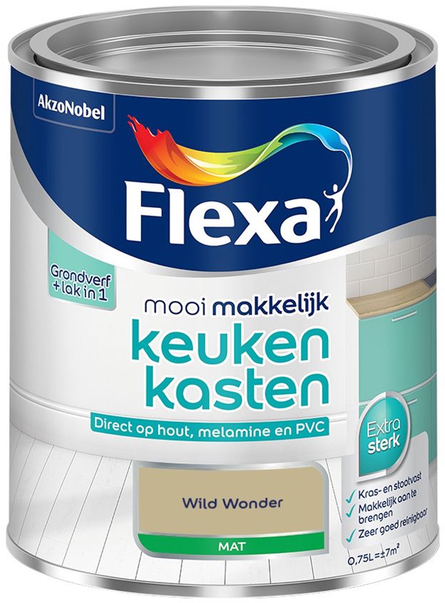 Flexa - Mooi Makkelijk Keukenkasten Mat - Wild Wonder - Mengverf - 0.75 L