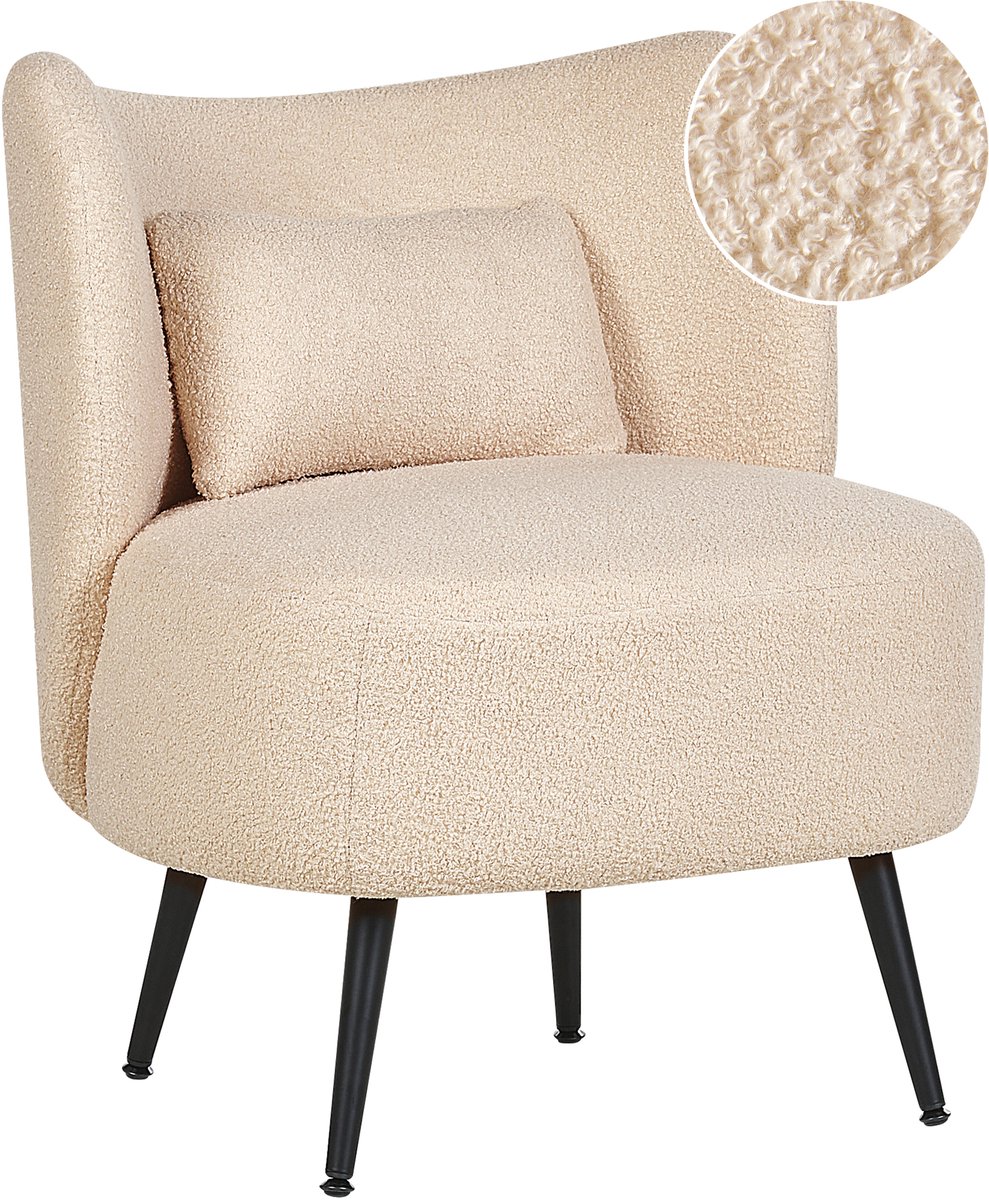 OTSBY - Fauteuil - Beige - Bouclé