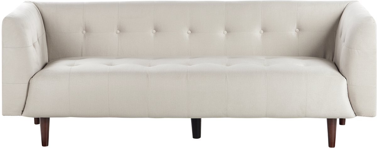 BELIANI BYSKE - Driezitsbank - Lichtbeige - Polyester