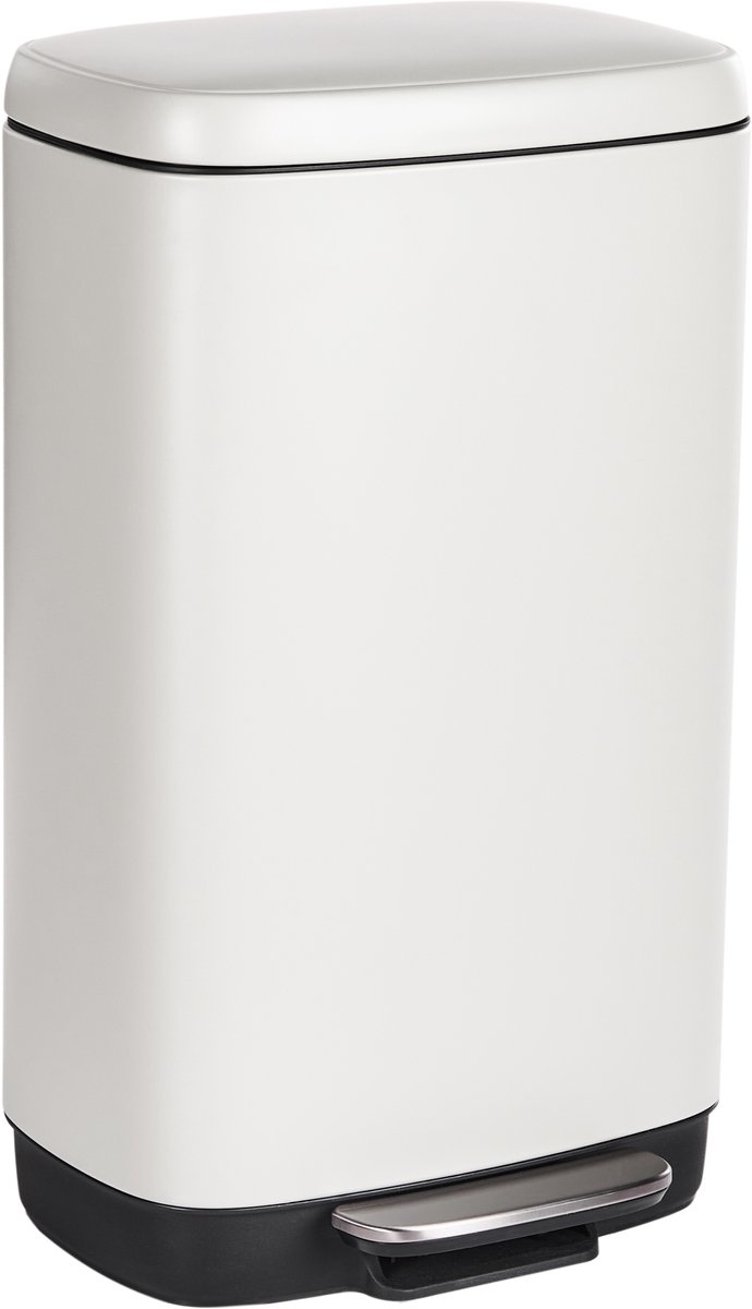 BELIANI ECOCOLLECT - Prullenbak - Wit - 30 l - IJzer