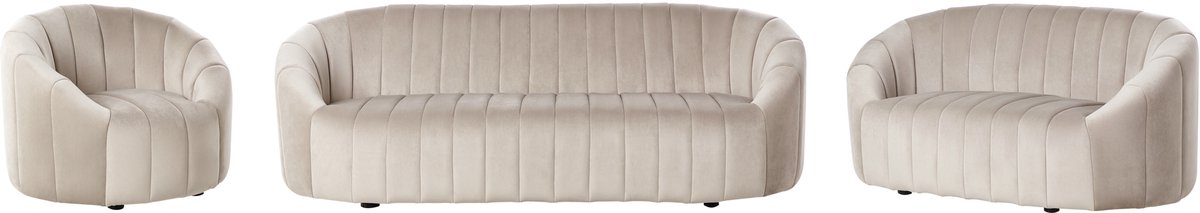 MALUNG - Bankenset - Beige - Fluweel