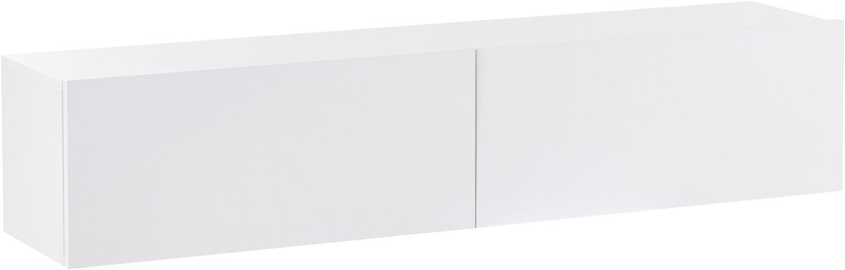Beliani GLADSTONE - Wandgemonteerd TV-meubel - Wit - 140 cm - Vezelplaat