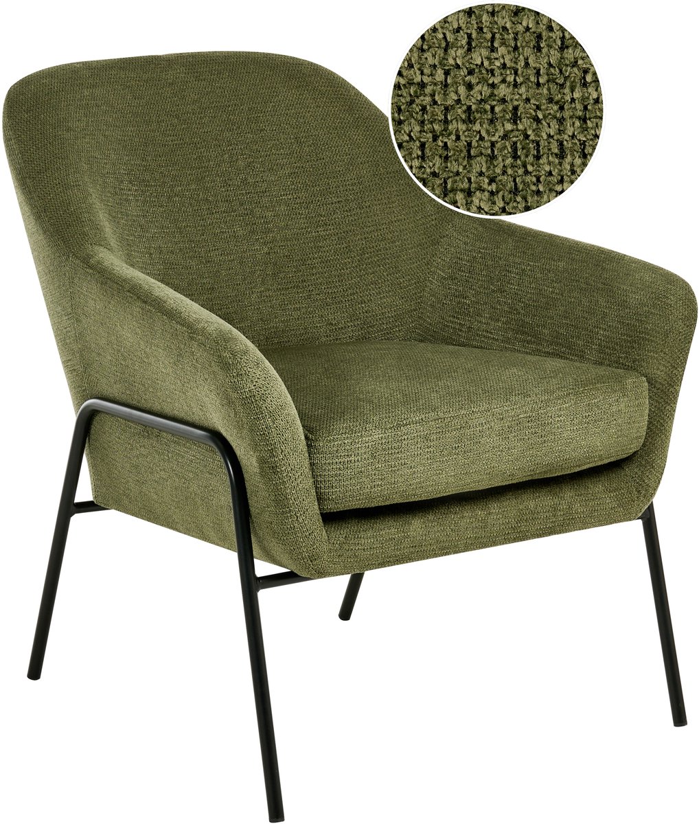 VEDDIGE - Fauteuil - Groen - Polyester
