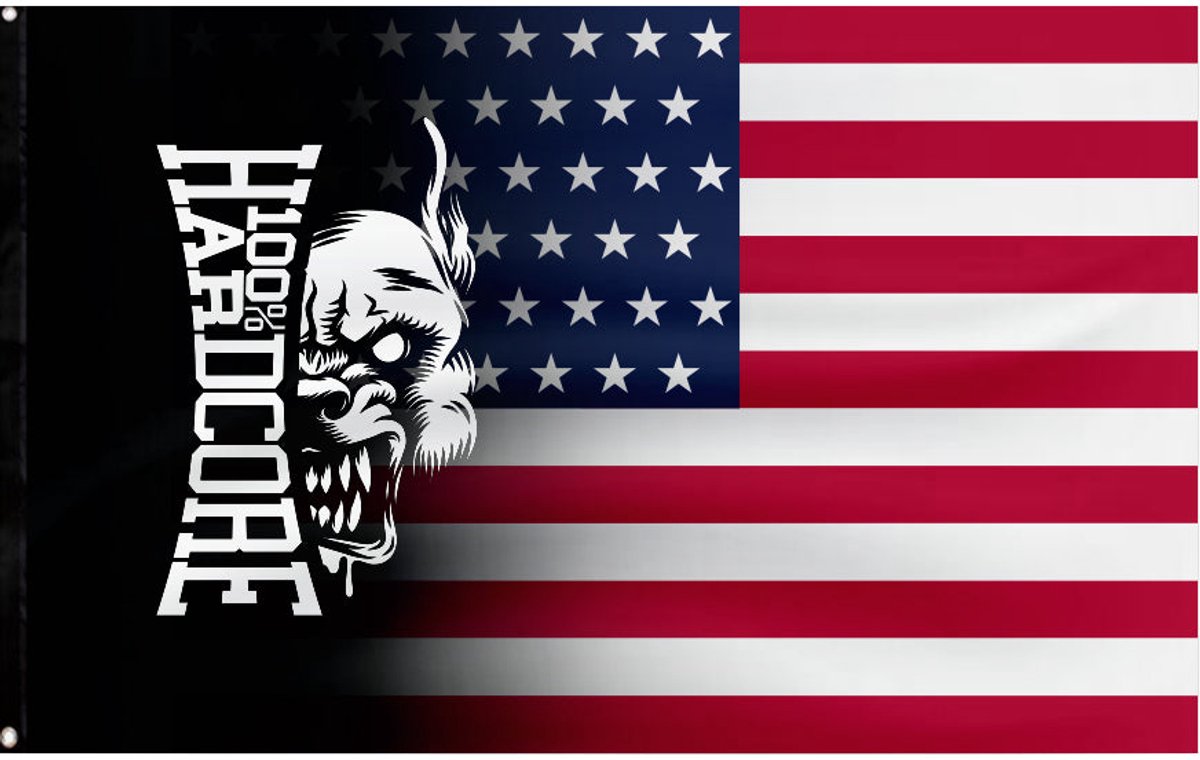 100% Hardcore Vlag USA
