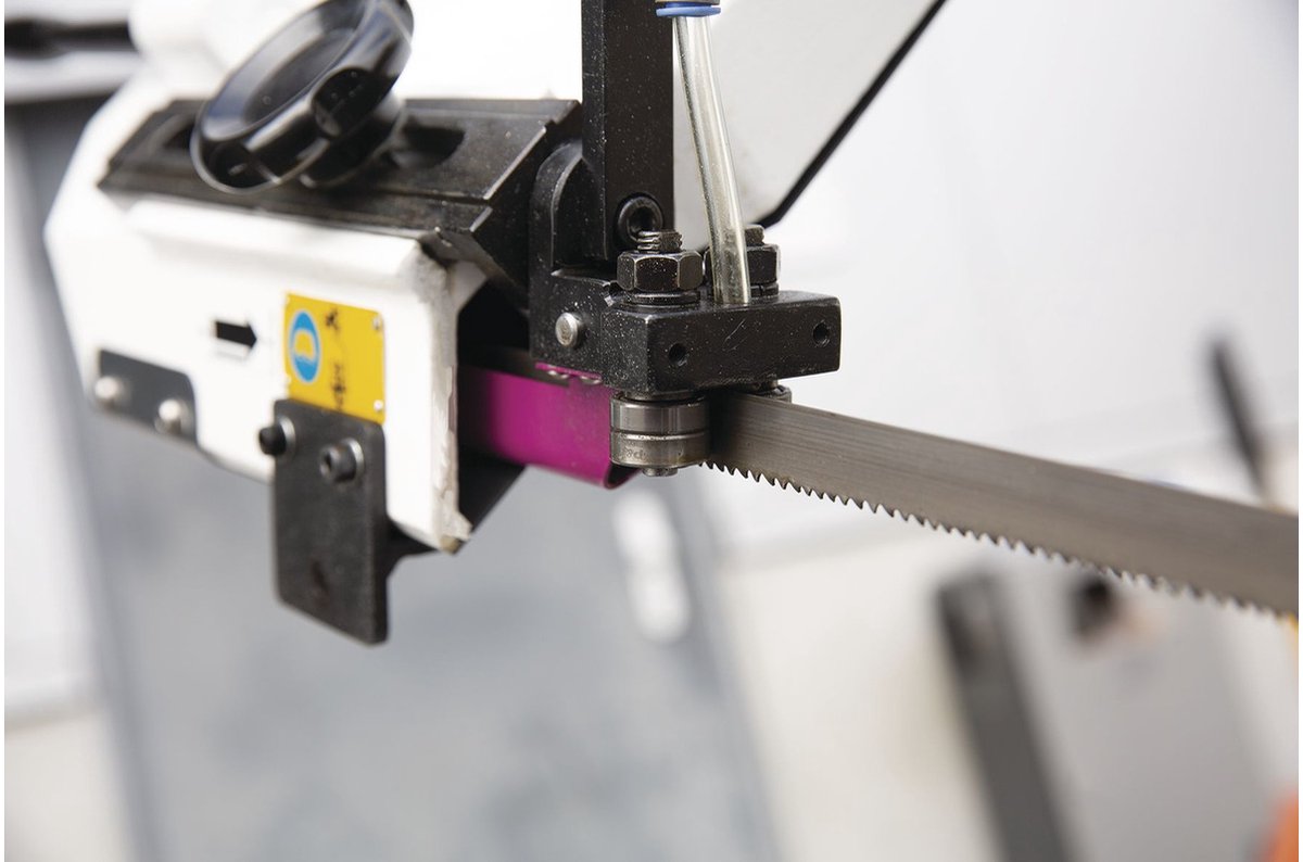 Mobiele metaalbandzaag 0-45° zaagcapaciteit rond 180 mm 0,55/0,75 kW 400V 2 snelheden koeling tandwieloverbrenging Optisaw SD200G 400V