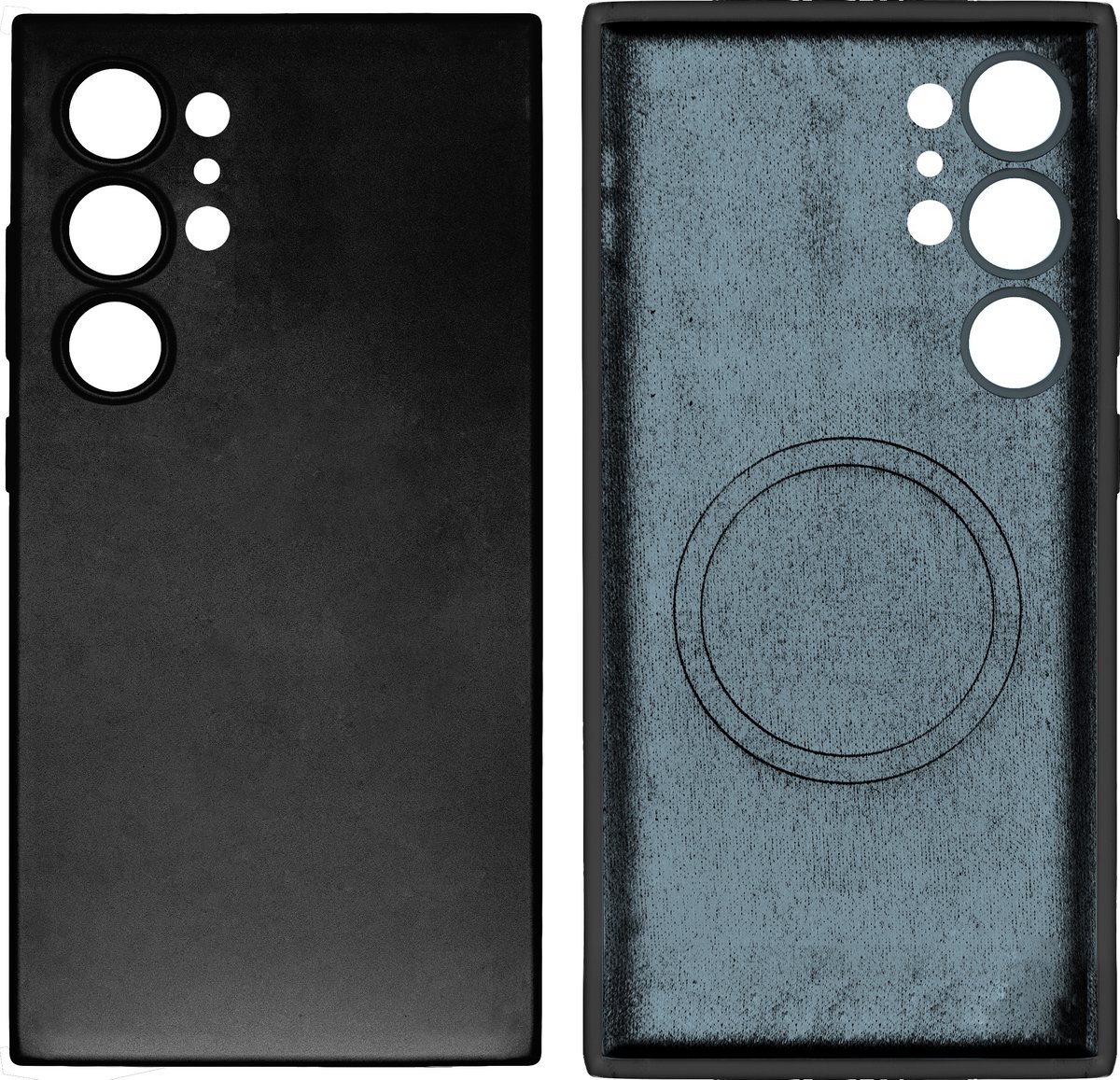 Rixus For Samsung Galaxy S24 Ultra 5G S928B Soft TPU Phone Case With MagSafe Black