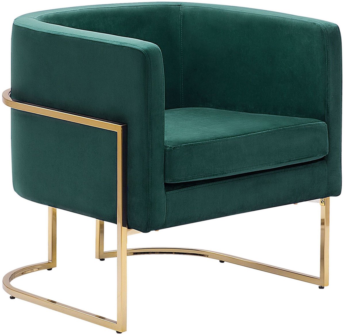 SIRKKA - Fauteuil - Donkergroen - Fluweel