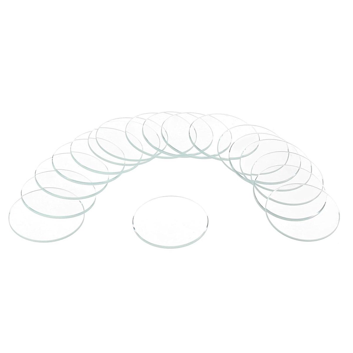 Allecto plus - 18 stuks platte horlogeglazen van kristalglas 27,5 mm x 1,1 mm - Vervanging voor bril en horloge - Horlogemakersgereedschap met ronde glazen.