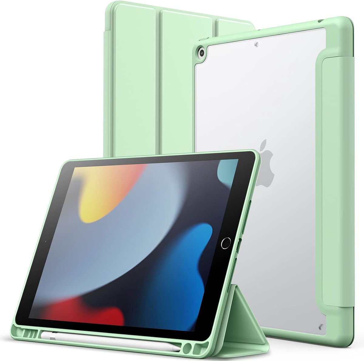 Matte iPad Hoes voor 10,2-Inch - Slank en stijlvol met Ingebouwde Pencil Houder