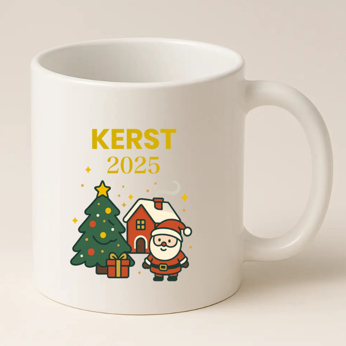 Kerstmok 2025 - Leuk cadeautje voor onder de Kerstboom - Kerst mok - Kerstcadeautje